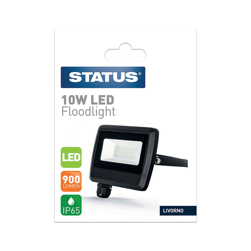 Status Livorno - 10w LED - Black - Flood Light