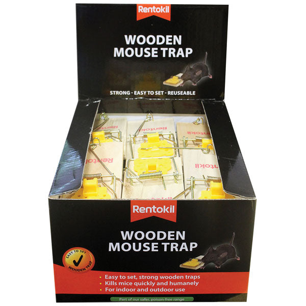 Rentokil Wooden Mouse Trap - 30 Pack BULK