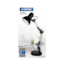 Status Valencia - Black & Silver - Angled Desk Lamp - E27