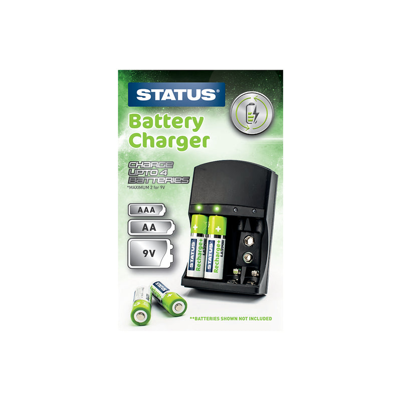 Status Battery  Charger - AA - AAA - 9v -  Black