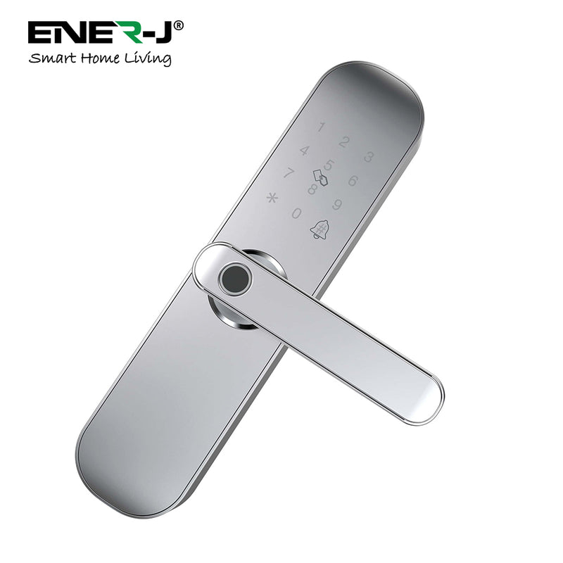 Ener-J Smart Wi-Fi Doorlock Set (includes 3 Physical Keys and 3 RFID Card) Silver - Right Handle