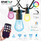 Ener-J Wi-Fi LED String Light with RGB+WW Filament Bulbs, 7.2M and 12pcs Filament Bulbs with Adapter & UK fused Plug