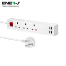 Ener-J 13A SMART Wi-Fi Power Strips with 3 Sockets & 4 USB