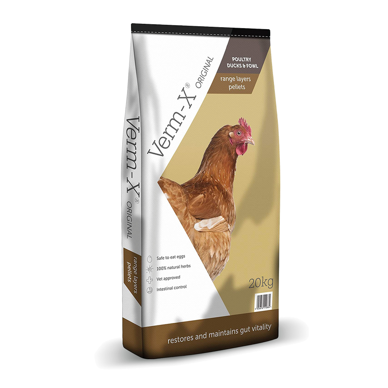 Verm-X Original Layers Pellets for Poultry, 20kg