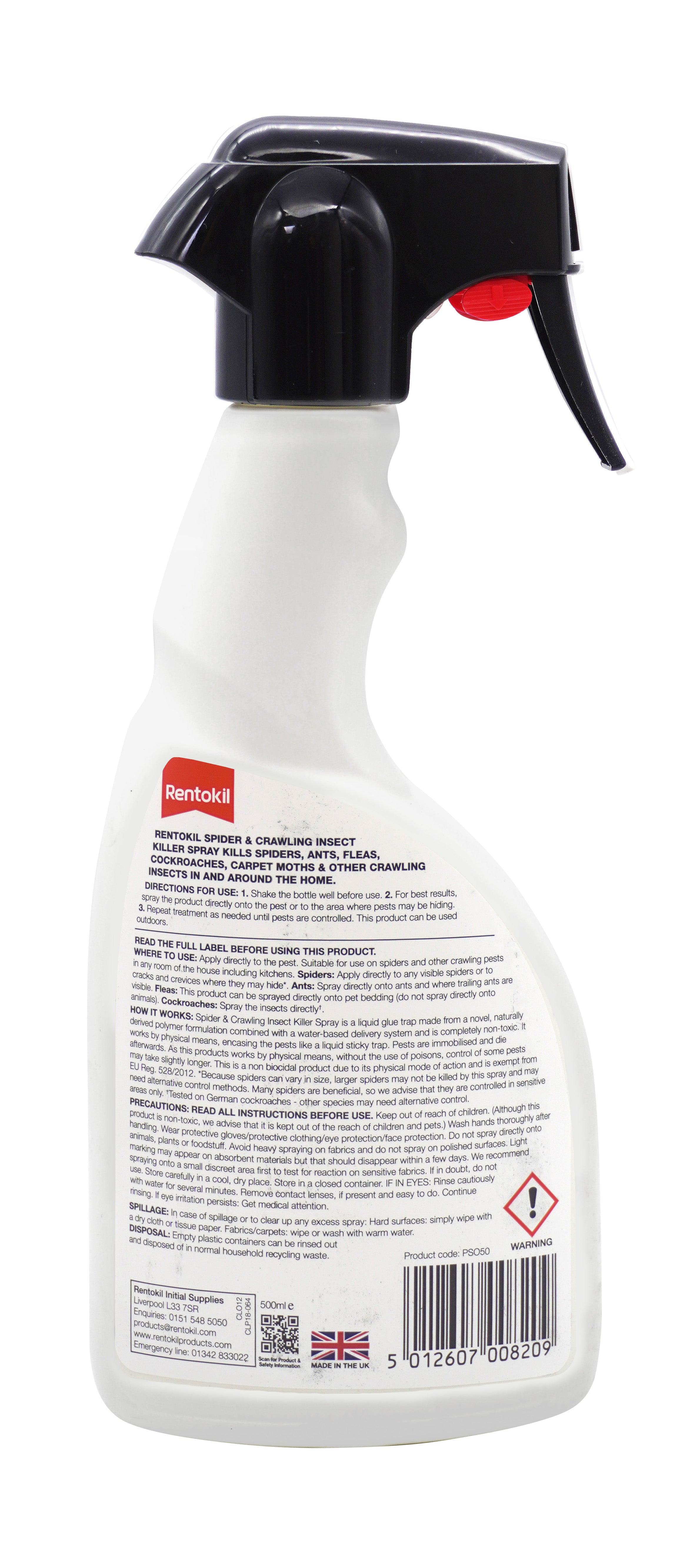 Rentokil Spider and Crawling Insect Killer Spray 500ml