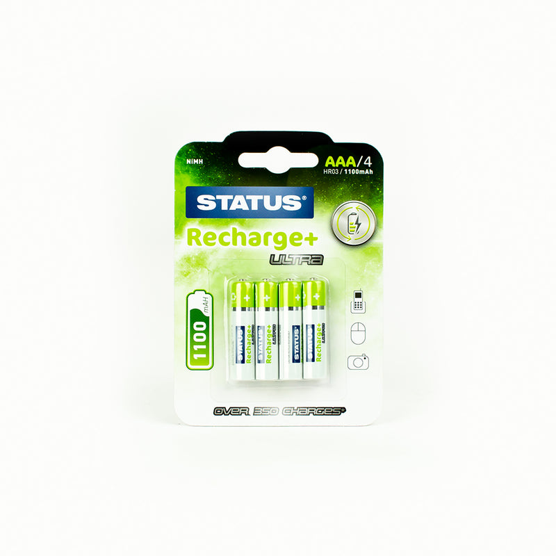 Status AAA1100 - NiMH - Rechargeable - Batteries, 4 Pack