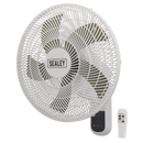 Sealey Wall Fan 3-Speed 16 Inch with Remote Control 230V