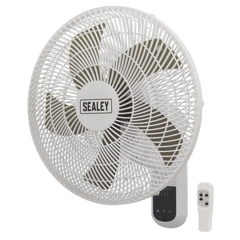 Sealey Wall Fan 3-Speed 16 Inch with Remote Control 230V