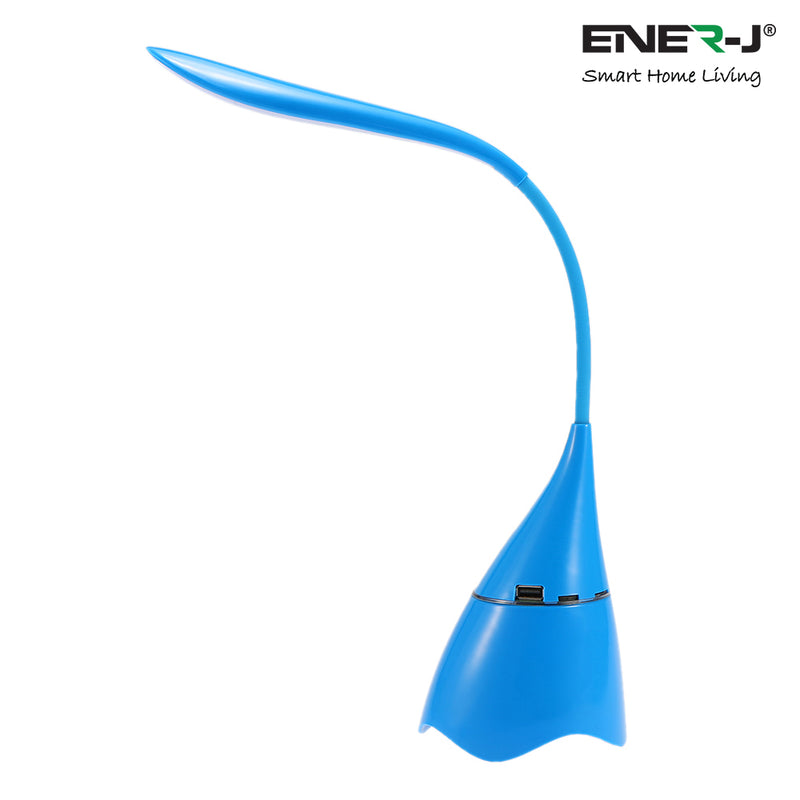 Ener-J LED Table Lamp with Bluetooth Speaker - Blue