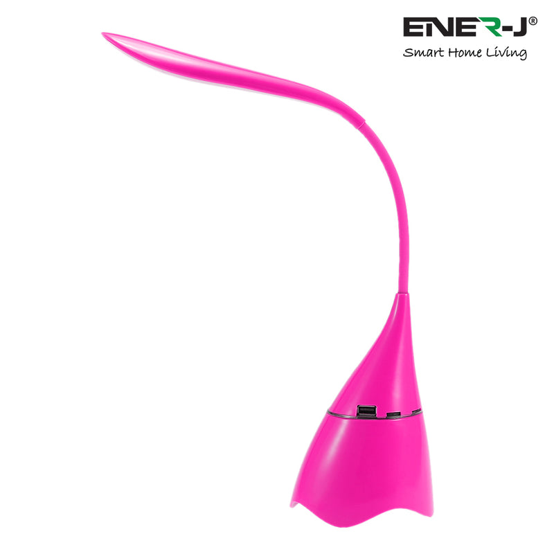 Ener-J LED Table Lamp with Bluetooth Speaker - Pink