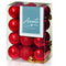 Premier Decorations 24 x 30mm Multi Finish Balls, Red