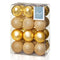 Premier Decorations 24 x 60mm Multi Finish Balls, Champagne Gold