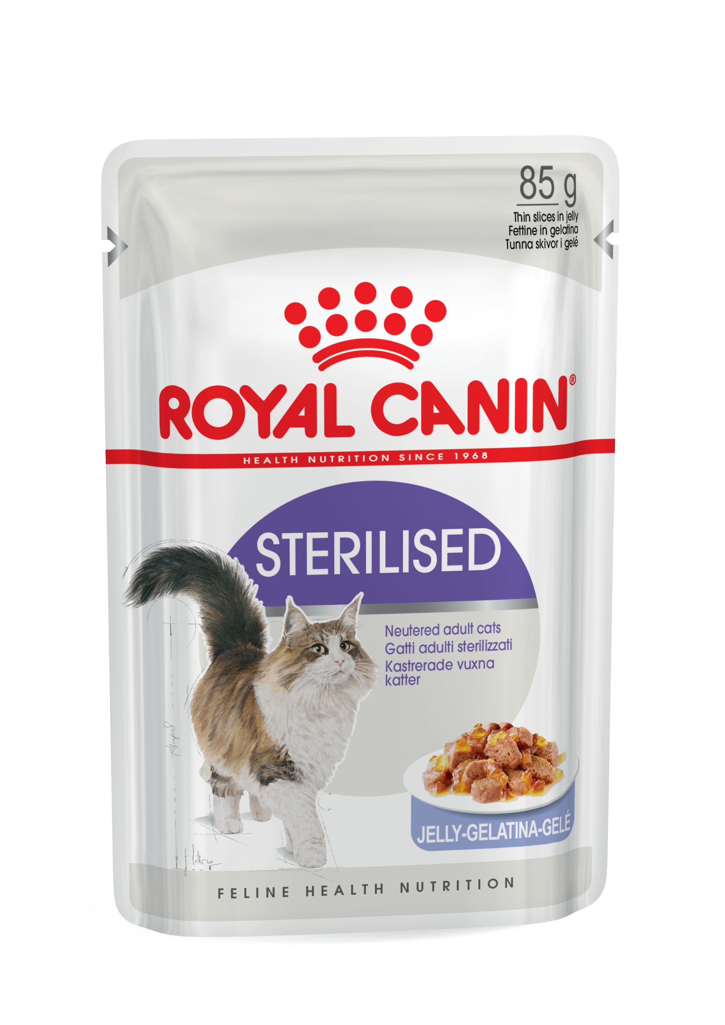 Royal Canin Sterilised In Jelly Adult Wet Cat Food, 85g x 12 Pack