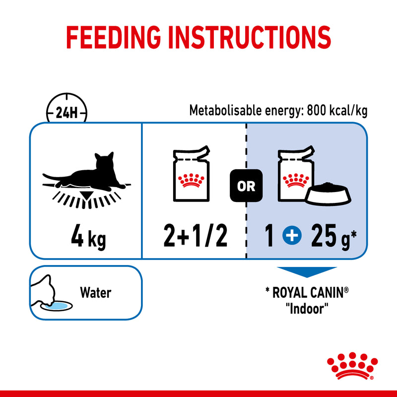 Royal Canin Indoor Sterilised In Gravy Adult Wet Cat Food, 85g x 12 Pack