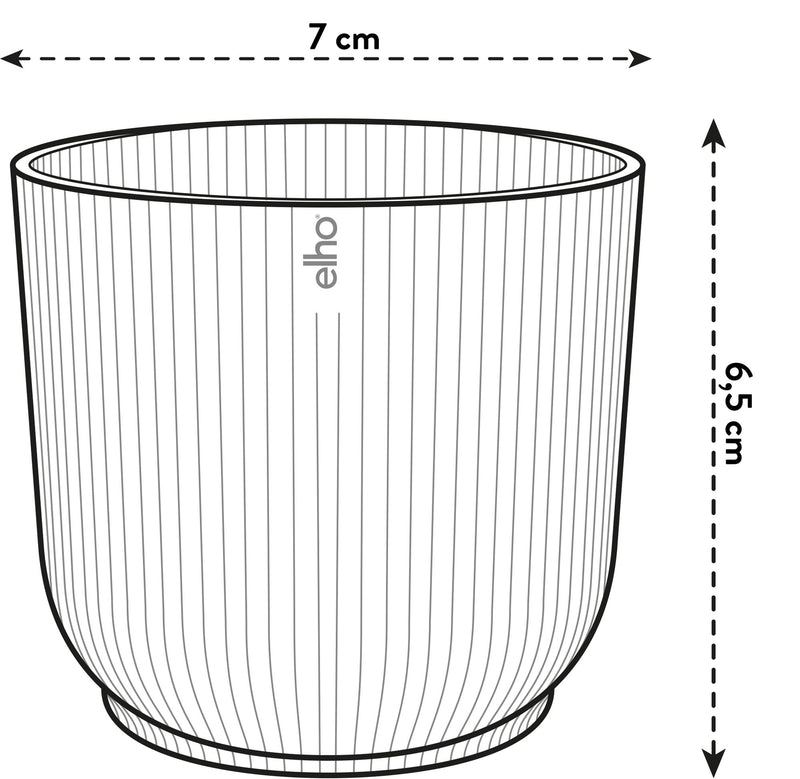 Vibes Fold 7cm Mini Round Plastic Indoor Plant Pot - Butter Yellow