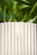 Vibes Fold 16cm Round Plastic Indoor Plant Pot - Silky White