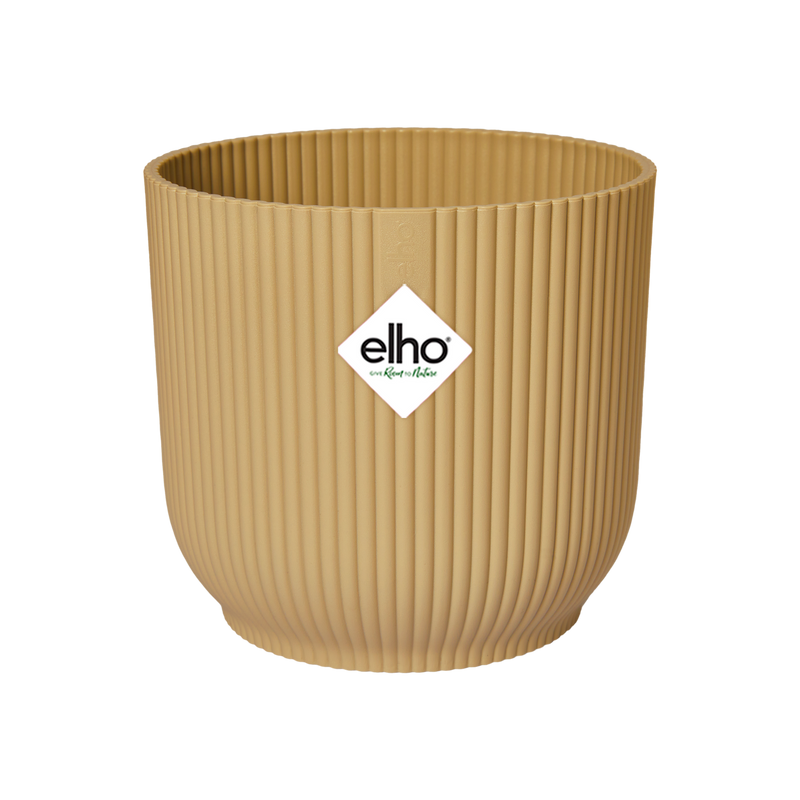 Elho Vibes Fold Round 30 - Flowerpot - Butter Yellow - Indoor! - Ø 29.50 x H 27.20 cm