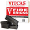 Vitcas Black Fire Bricks for Stoves & Fireplaces, 6 Pack