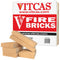 Vitcas Fire Bricks for Stoves & Fireplaces, 230 x 114 x 32mm, 6 Pack