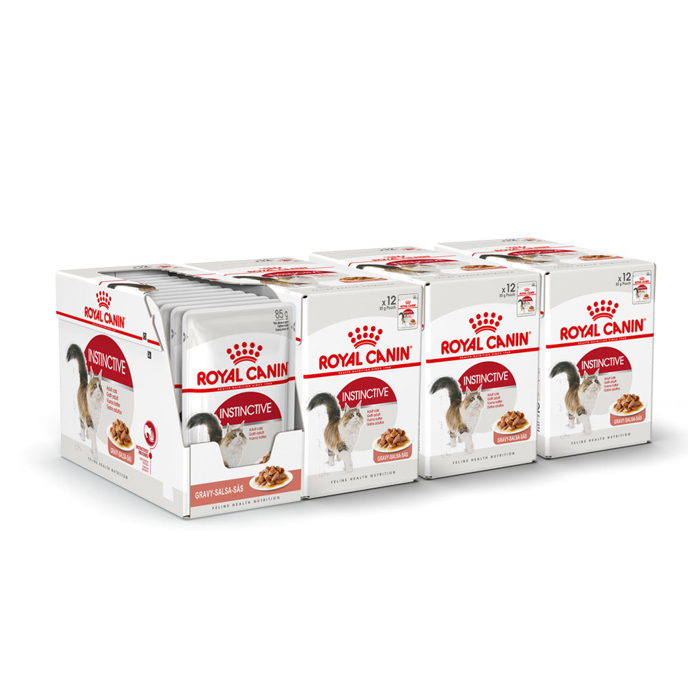 Royal Canin Instinctive In Gravy Adult Wet Cat Food, 85g x 12 Pack