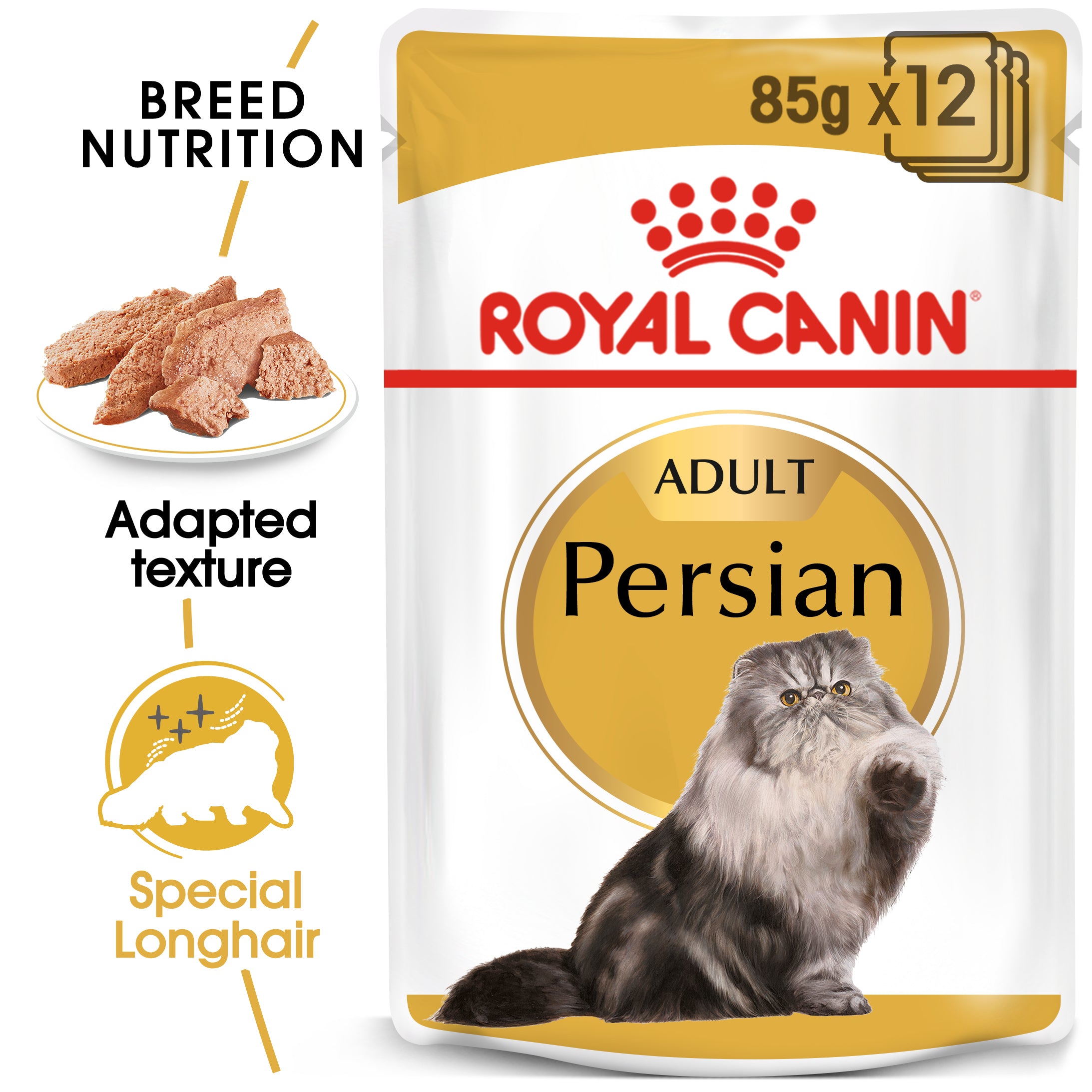 Royal Canin Persian Adult Wet Cat Food in Loaf, 85g x 12 Pack