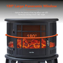 Warmlite 1.8KW Bath Log Effect Stove Fire, Black
