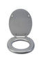 Croydex Flexi Fix Toilet Seat, Silver Quartz