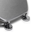 Croydex Flexi Fix Toilet Seat, Silver Quartz