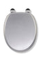 Croydex Flexi Fix Toilet Seat, Silver Quartz
