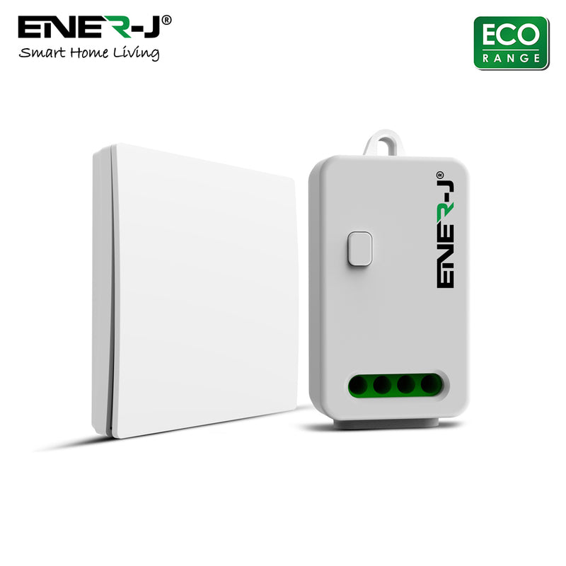 Ener-J 1 Gang Wireless Kinetic Switch + Non Dimmable & Wi-Fi 5A RF Receiver in 1 pack