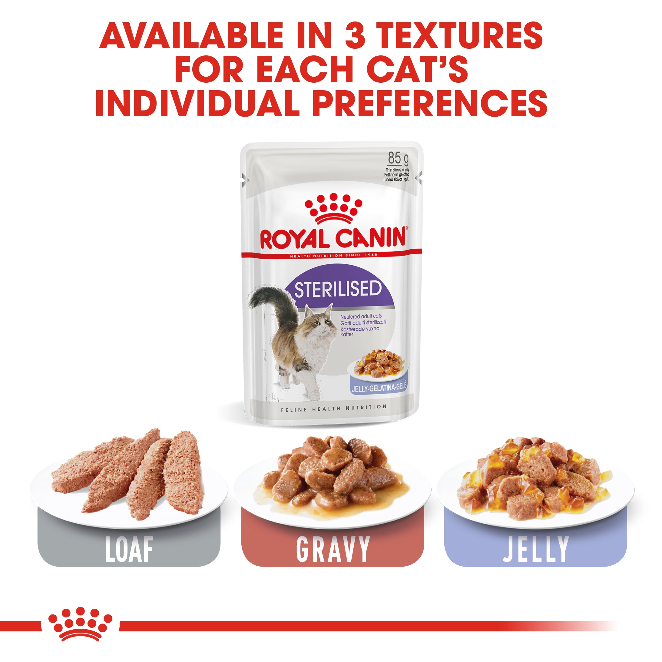 Royal Canin Sterilised In Jelly Adult Wet Cat Food, 85g x 12 Pack