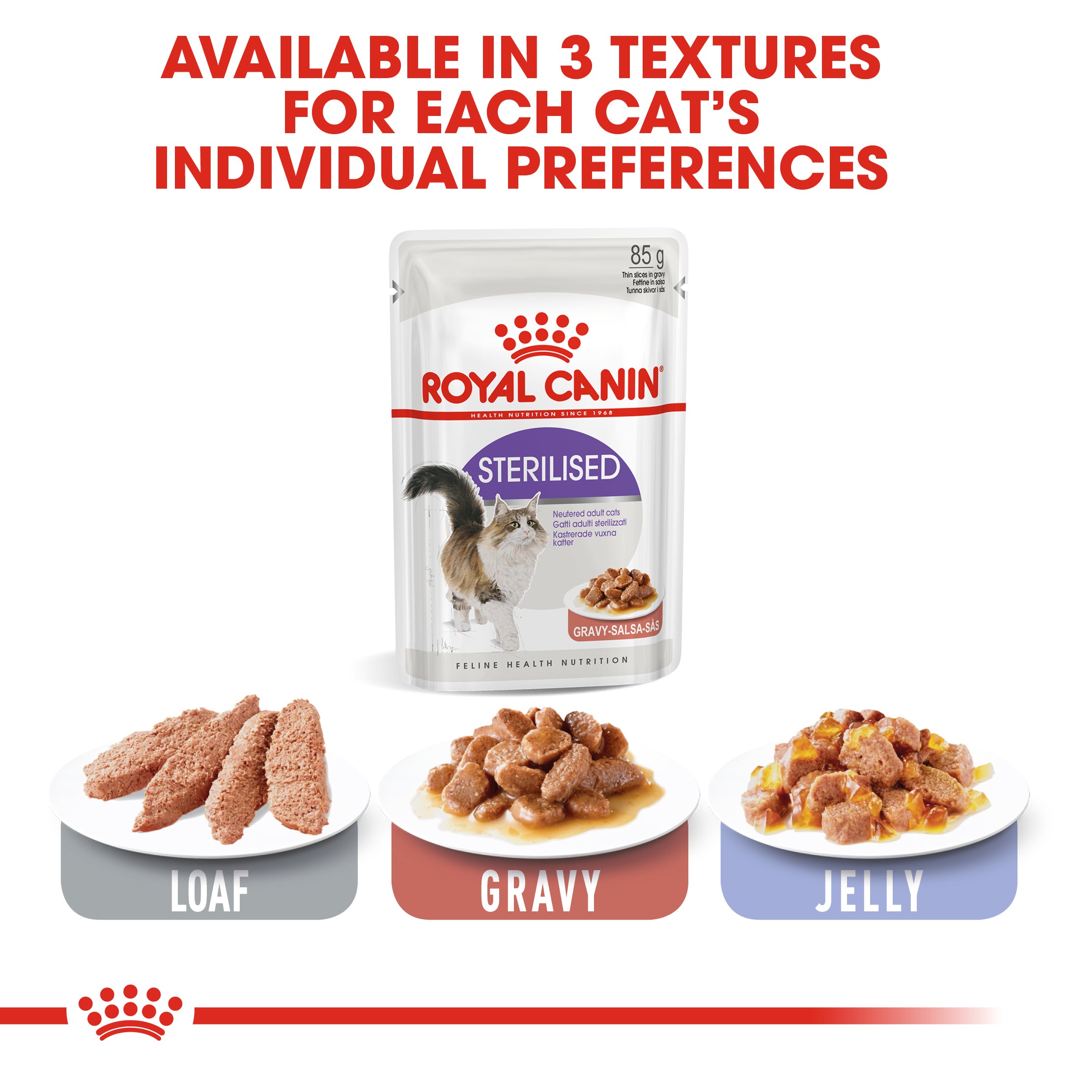 Royal Canin Sterilised In Gravy Adult Wet Cat Food, 85g x 12 Pack